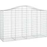  Obokana gabionska košara 14 kos 200x50x120/140cm cinkano železo, (20758059) | Shoptok.si