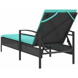  | Ležaljka | s jastukom 1-osoba Crna 63 x 200 x 81 cm poliratan | shoptok.hr