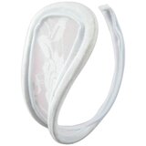 SuperLove Invisible Strapless C String Transparent Floral Lace White Cene