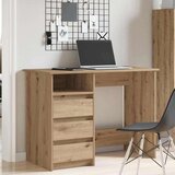 vidaXL Pisalna miza artisan hrast 102x50x75 cm inženirski les | Shoptok.si