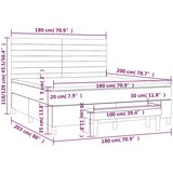  s oprugama i madracem crni 180x200 cm od tkanine | shoptok.hr
