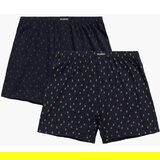 Atlantic Men's loose boxers 2Pack - dark blue with pattern | Shoptok.si
