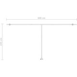  Samostojeća automatska tenda 600 x 300 cm narančasto-smeđa | shoptok.hr