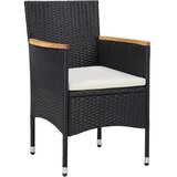  5-dijelni vrtni blagovaonski set od poliratana crni | shoptok.hr