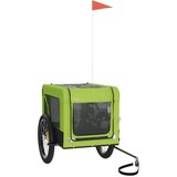 Prikolica za bicikl za ljubimce zeleno-crna tkanina i željezo | shoptok.hr