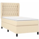  s oprugama i madracem krem 100 x 200 cm od tkanine | shoptok.hr