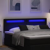  LED glava kreveta Crna Lažna koža | shoptok.hr