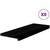  Gazišta stepenice 8 kom tamnosmeđi 70x25x2 cm masivna hrast | shoptok.hr
