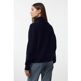 Trendyol Navy Blue Crop Turtleneck Knitwear Sweater | shoptok.hr