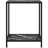 Maison Chic konzolna miza - miza ob steni črna 60x35x75 cm kaljeno steklo, (21786378) Cene