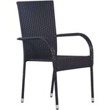 Vrtna jedilna garnitura 7-delna poli ratan črna, (20598068) | Shoptok.si