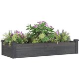  Povišena vrtna gredica s oblogom siva 120x45x25 cm od jelovine | Eponuda.com
