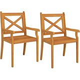 3-dijelni vrtni blagovaonski set od masivnog bagremovog drva Smeđa Dužina stola 85 cm | shoptok.hr