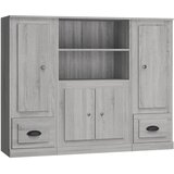 Maison Chic 3 kosi Visoke omare - Komode - Predalnik siva sonoma inženirski les, (21720926) | Shoptok.si