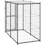 vidaXL Vanjski kavez za pse s krovom čelični 110 x 220 x 180 cm | shoptok.hr