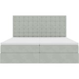  Postelja s shranjevanjem Svetlo siva 180 x 200 cm Žamet, (5000099727) | Shoptok.si