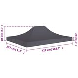 vidaXL Streha za vrtni šotor 4,5x3 m antracitna 270 g/m² | Shoptok.si