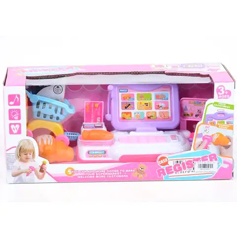 Magic Toys Vijolična blagajna s svetlobnimi in zvočnimi efekti, s košaro Cene