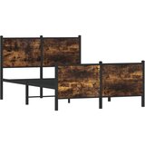  The Living Store Kovinski posteljni okvir z vzglavjem in vznožjem 120x190 cm - Posteljni Okvir, (21496752) | Shoptok.si