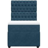  Box spring krevet s madracem tamnoplavi 90x190 cm baršunasti | shoptok.hr