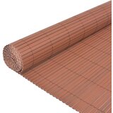 vidaXL Dvostranska vrtna ograja PVC 90x500 cm rjava Cene