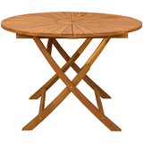  Preklopni vrtni stol Prirodna Ø110 x 75 cm Čvrsto drvo akacije | shoptok.hr