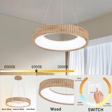  Brilagi - LED luster na sajli FALCON WOOD MODERN LED/30W/230V, prečnik 45 cm, od drveta | Eponuda.com