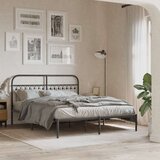 vidaXL Metalno uzglavlje crno 150 cm | shoptok.hr