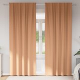 vidaXL Zavese z zavesami 2 pcs Svetlo rjava 245 x 140 cm Poliester | Shoptok.si