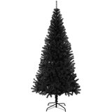  Božićno drvce s 300 LED svjetlima s stalakom Crna 210 cm PVC | shoptok.hr