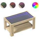 Maison Chic Klubska mizica - kavna mizica - Nizka mizica LED sonoma hrast 93x53x45 cm inženirski les, (21755408) Cene