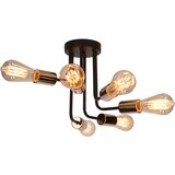 Candellux luster/visilica-spill viseća lampa 6X60W E27 crna