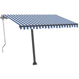  Avtomatska tenda LED + senzor 350x250 cm modra in bela, (20728623) | Shoptok.si