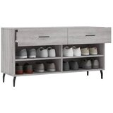  Klupa za cipele siva boja hrasta 102x35x55 cm konstruirano drvo | Eponuda.com