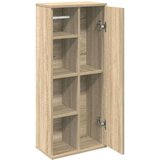 vidaXL Kopalniška omarica z držalom za zvitke sonoma hrast 39x22x90 cm | Shoptok.si