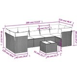  8-dijelni set vrtnih sofa od poliratana s jastucima bež | shoptok.hr