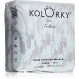 Kolorky Day Feathers ekološke plenice za enkratno uporabo velikost L 8-13 Kg 19 kos Cene