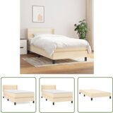 The Living Store Box spring postelja z vzmetnico krem 90x190 cm blago - Box Spring Postelja, (21737408) | Shoptok.si