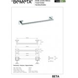 BEMETA držač peškira 50,5x5,5 cm, srebrne boje | Eponuda.com