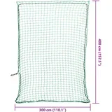mreža za prikolicu s elastičnim užetom zelena 4x3 m PP