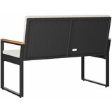  Vanjska klupa Crna i krem-bijela 107 x 61 x 80 cm poliratan | shoptok.hr