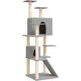  Penjalica za mačke sa stupovima za grebanje svjetlosiva 153 cm | shoptok.hr