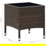 vidaXL Vrtni stol smeđi 40 x 40 x 45 cm od poliratana | shoptok.hr