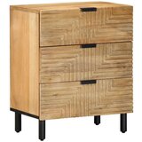 VidaXL Nočna omarica Brown 50x33x60 cm Masivni les Mango Slike