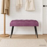  Klupa s gumbastim tkanjem Ljubičasta 80 x 40 x 46 cm Bar&amp;scaron;un Slike