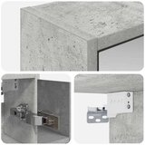  Kupaonski ormar s ogledalom Betonski sivi 63 5 x 16 x 62 5 cm | shoptok.hr