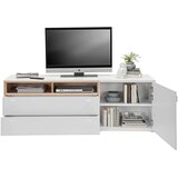 Hom`in NIZKA OMARICA bela, barve hrasta | Shoptok.si