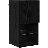 TV stenske enote z LED 6 pcs Črna Orehovina Konstruiran les, (5000132419) | Shoptok.si