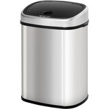 HOMCOM Koš za smeti z infrardečim senzorskim pokrovom za kuhinjo Kopalnica Kapaciteta 58 l Jeklo ABS 40,9 × 28,9 × 68 cm, (20745361) | Shoptok.si