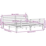 vidaXL Posteljni okvir z vzglavjem voščeno rjava 150x200 cm borovina | Shoptok.si